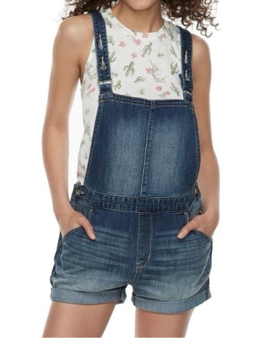 Denizen from Levi's Denim Blue Short Overalls